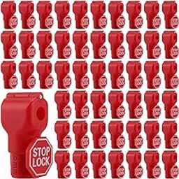 FUNSUEI 150 PCS 6mm Peg Hook Locks, Red Anti Sweep Theft Stop Lock, Retail Shop Anti Theft Lock Stop Locks Pegboard Display Hook Lock for Malls, Retail Goods, Garage Tools, Phone Accessories-61