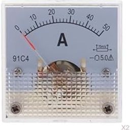 ARTISOUL® 2X Dc Ammeter Analog Panel Meter Amp Meter Current Panel Meter Gauge 50A75Mv | Tools | Measuring & Layout Tools | Electrical Testers-image-50