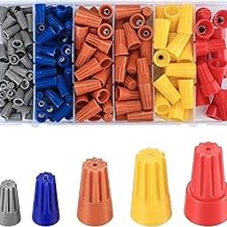 DIANZHU 180 PCS Wire Connectors, Insulating Insert Twist Electrical Wire Connectors with Spring, Portable Wire Caps for Quick Connection, Colorful Wire Caps Electrical-5