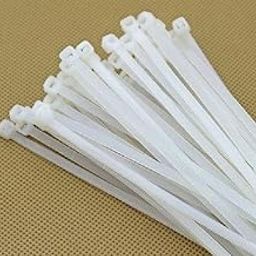 Quick Tie 8" Inch Cable Ties 200 MM *3 MM White Nylon Zip Wire Organizer/ Self Locking Tie (100Pcs)-image-26
