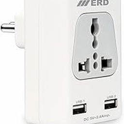 ERD EB-12 6Amp Wall Multiplug Power Socket Adapter with 2.4 Amp USB Charging Port | Extension Socket for Home Appliances-image-26