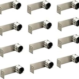 SHREE BANKE BIHARI ENTERPRISES Stainless Steel Wall Mount Curtain Rod Brackets | Heavy Duty Concealed Long Band Ceiling & Wall Fitting Holders | Door & Window Curtain Support (Design 1, Pair of 6)-image-35