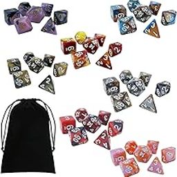 Toy 49x Engraved Polyhedral Dices Set for Roll Playing Games KTV Parties Style H Game Pieces, Parts-image-67