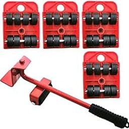 VYOM TRADING Heavy Furniture Mover Lifter Shifting Tool Set, Furniture Move Roller Tools 360 Degree Rotatable Pads Furniture Moving Wheels Kit Redesign Your Living Space-image-2