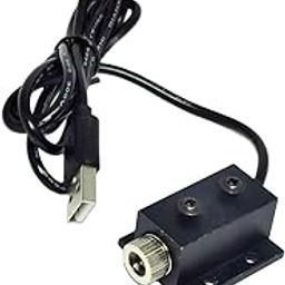 Focusable 450nm Blue Laser Diode Module Cross Head Spot with 12mm USB Adapter Cooling Heatsink 450M-80 (dot)-image-55