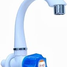 Aerowell Plastic Water Tap/Flange Sink Cock Tap For Wash Basin/Long Neck Kitchen Sink Tap/(Blue Pack Of 1) - Polished-image-116