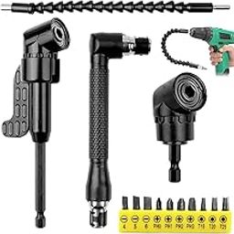 Serplex® 14-Piece Drill Bit Extension Kit with 90° & 105° Adapters, Angled Bits and Bendable Drill Bit Set, Flexible 11.6-Inch Extender, 10 High-Speed Steel Bits, for Tight Spaces & Versatile Repairs-image-28