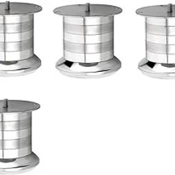 SANJARI Unique Design Premium Stainless Steel Two-Tone Finish Round Model Sofa Leg (65 MM) (6 inch, Pack of 4)-12