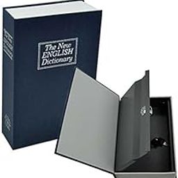 VIDORA Book Safe Metal Dictionary Book Type Jewellery Safe Metal Cash Locker Box Book Safe Dictionary Book Safe Vault with Combination Locker Locker Jewellery Home Hidden Box with 2 Key-picture-6