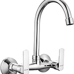 ALTON FAM3370 Brass Sink Mixer with Swinging Spout, Silver, Chrome Finish-16