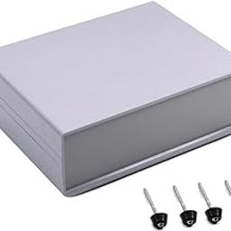 Bettomshin 1Pcs Electronic Junction Box, 170mm x 130mm x 55mm Transformer case Junction Box Distribution Box Waterproof ABS Plastic Project Box Gray-image-60