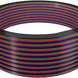 SNOOGG-LIGHTING 4-Pin 18AWG LED Strip Extension Cable. 4-conductor wire for connecting RGB LED strip lights 5050, FCOB, COB, etc By running feet (50, 4 CORE)-picture-1