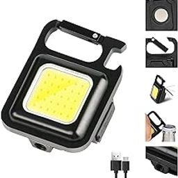 Allextreme Keychain Flashlight 4 Light Mode Magnetic Work LED 6W USB Rechargeable Bottle Opener Water Resistant for Camping & Nighttime Trekking-14
