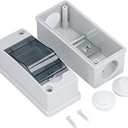 ZAWELIYO Distribution Box IP65 Waterproof Transparent Cover Electronic Junction Box for Indoor Outdoor Wall Circuit Breaker(2 Way)-image-4