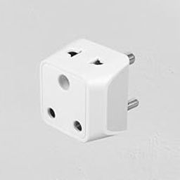 NADEEMS World 3-Pin Type D Multi Plug Socket, 2-in-1 Extension Socket for Computer and Electronics, White Pack of 1-picture-11