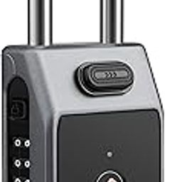 Large Fingerprint Padlock, 4 Digit Combination Lock, Diyife Outdoor Smart Weatherproof Lock with Fingerprint/Password/APP Unlock (2 in 1), USB Rechargeable, Suitable for Door, Garage, Fence, Basement-image-56