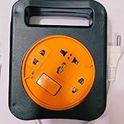Extension Code Universal Travel Power Strip with Multiple Outlets, Black and Orange, Compact Design-image-98