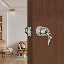Godrej Cylindrical Lock | Classic Range | Keyed | 6cm (60mm) Backset | Antique Brass Finish | for Internal Wooden Door | Left/Right Handed & Inside/Outside Opening-10