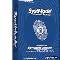 SystMade Internet Security I 3 PC 1 Year I Protection for Windows Computer I With Firewall Protection I Game Mode I Email Delivery in 2 Hours - No CD-24