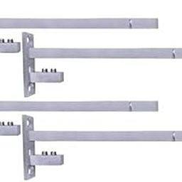 Raghuvanshi Marketing F Type Glass Shelf Bracket (Stainless Steel, Silver Matt Finish, Adjustable 6/8/10/12 mm) (12 Inch, 4)-image-10