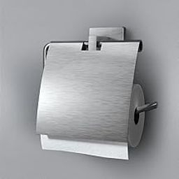 Kohler Toilet Tissue Paper Holder with Cover | SS304 Stainless Steel Wall Mounted Toilet Roll Holder | Anti-Rust, Anti-Fingerprint Coating | 2 Years Warranty (Brushed Stainless Steel Finish)-image-75