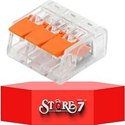 STORE77® 5Pcs Compact Well Designed Lever Wire Nut Connector (3 Port), Splicing Wire Connector, Universal Quick Wiring Cable Connection Push-in Conductor Terminal Block.-11