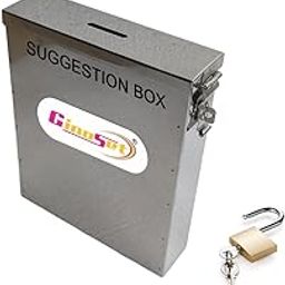 Stainless Steel Slim All in 1 Multipurpose Letter/Suggestion Box/Complaint/Donation Box Use Table Top or Wall Mount with Manual Key Lock-picture-13