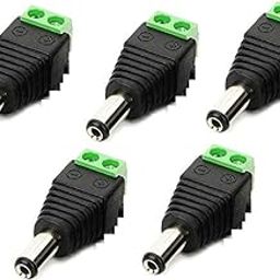 ASHIE N HOME'S DC Male Power Connector | Power Jack Socket for Led Strip CCTV Security Camera Cable | Wire Ends Plug Barrel Adapter (5Pcs)-10