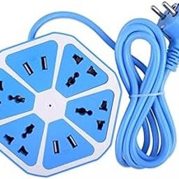 IONIX Extension Board | Extension Cord | Extension Boards with USB, Extension Boards, ABS Material 10Amp 4 USB Power Socket, 5 ft Surge Protection 2500W Multi-Sockets with 4 USB Slot (Multicolor)-5