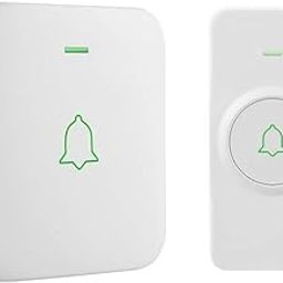 Wireless Door Bell, AVANTEK CW-11 Mini Waterpoof Doorbell Chime Operating at 1000 Feet with 52 Melodies, 5 Volume Levels & LED Flash-11