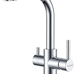 ALTON GRC3850 Brass, 3-in-1 Kitchen Faucet with Water Filter Purifier Out-Let and Swivel Spout (Chrome)-1
