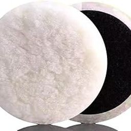 MLD 5 inch Wool pad Soft Wool Clean Polishing Polisher Buffing Bonnet Disc Pad for Car Auto Bike Polishing Woolen Buffer Wax PWP-101 (5 inch) Pack of -1-14