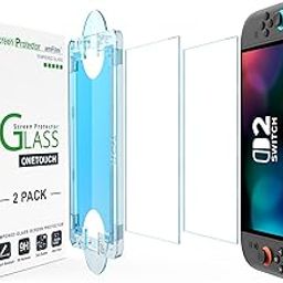 amFilm OneTouch Tempered Glass Screen Protector for Nintendo Switch 2 7.9 inch Model 2025 with Auto Alignment Kit, Bubble-Free [2 Pack]-18
