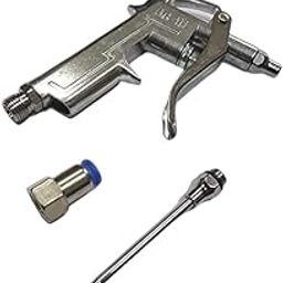 DLEIN Air Blow Gun OD1/4X8 Pneumatic Female Connector with Compressor Cleaning Tool Industrial Air Blow Gun Steel Air Flow Extension Pneumatic Air Compressor Tool Dust (Gun with Connector-picture-15