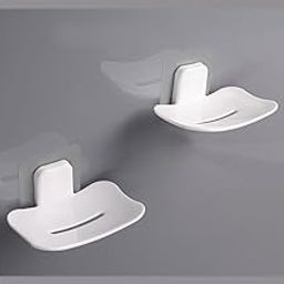 Soap Holder for Bathroom, Self-Adhesive Wall-Mounted Soap Case, Essential Bathroom Soap Holder (White, 2 Pcs)-14