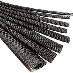 Rpi shop - 5 Meters Polyester Braided Sleeve, Nylon Braided sleeve, braided expandable sleeve for good wire protection, 5 Different Size(3mm, 4mm, 6mm, 8mm, 10mm) Each 1 Meter Color Black-picture-1