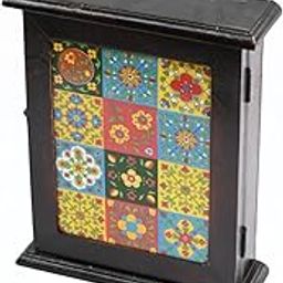 Indune Lifestyle Classic Wooden Key Box with Ceramic Tiles-13