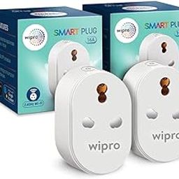 Wipro 16A Wi-Fi Smart Plug with Energy Monitoring- Suitable for Large Appliances like Geysers, Microwave Ovens, Air Conditioners (Compatible with Alexa and Google Assistant)- White (Pack of 2)-22