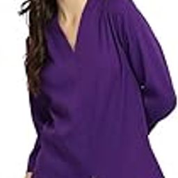 FableStreet Stretchable V-Neck Top - Purple-picture-10