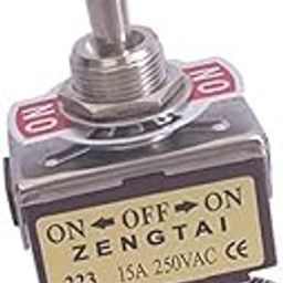 CALANDIS™ 2xToggle Switch, DPDT On/Off/On 3 Position 6 Pins Momentary, AC 250V 15A | Toggle Switches | Switches | Connectors, Switches & Wire | Electrical & Test Equipment-15
