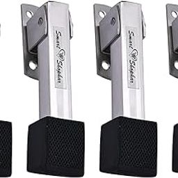 Smart Shophar Stainless Steel Akom Door Stopper 5 Inches Silver Pack of 4 / Kickdown Door Stop with Rubber Tip Bottom/Home, Office, Bathroom/Slip-Resistant Tiles, Carpet, Wood Laminated Floors-image-47