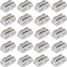 SNOOGG 8-in-1 LED Strip Connector, easy installation 2Pin SMD COB extension connectors IP20 Mono, Solderless Quick Connect, Beetle Clip X,DIY Lighting Projects (8)-9