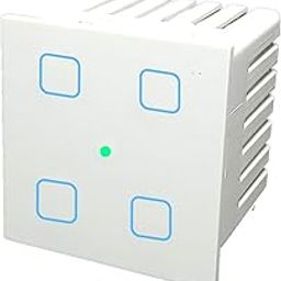 Smarteefi Touch 4 Port WiFi Smart Switch, Execute Schedule Even if no Internet, Compatible with Alexa/Google Home (White)-5