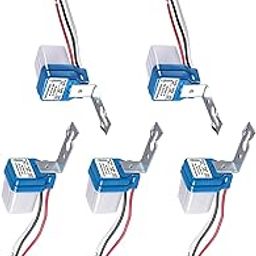 Serplex® 5Pcs Photocell Switch AC 220V 10A Automatic Dusk-to-Dawn Photoswitch Auto On/Off Photocell Light Sensor Switch Photocell Control Light Sensor for for Pathway, Porch, Stair, and Home Lighting-0