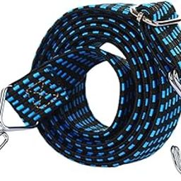 BuyLift Duty Rubber Bungee Cords with Hooks Outdoor, 4 PCS Adjustable Long Elastic Tie Down Bungee Straps Set for Moving Cargo, Bike, Luggage Rack, Gardening, Camping, Hand Carts (78.7in)-image-120