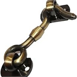 RISEOM Brass Gate Hook/Window Hook (Square-Oval Eye) Pack of 2 (2 inch, Antique Brass)-image-7