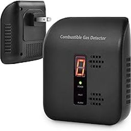 Plug-in Natural Gas Leak Detector for Home - Sensitive Alarm for Methane, Propane, Butane & LPG in Kitchen, RV Black-image-21