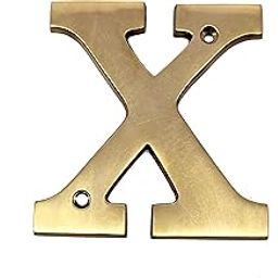 eSplanade Brass House Hotel Door Name Alphabets - Wall Door Plaque Alphabet Letter - Golden - 4" Inches ("X" Alphabet - 4")-image-10