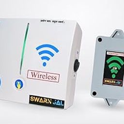 Swarn Jal (Model: Wireless 5 km) Water 4 Level Indicator with Overflow and Empty Alarm (Patented Technology) Long Range up to 2 - 5 KM, Brass Sensors-5