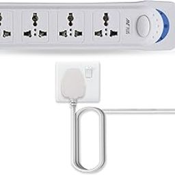 Ant Plus Electric 400 Extension Board with 4 Universal Sockets, 3 Meter Long Cord, 2000 Watts, 6 Amp Multi Plug for Office & Home Appliances - White-17